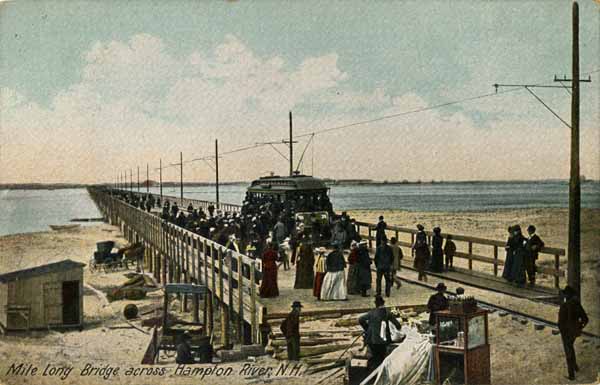 Mile Long Bridge across Hampton River, New Hampshire
