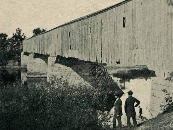 Postcard: Old Covered Bridge, Hudson, New Hampshire | Railroad History