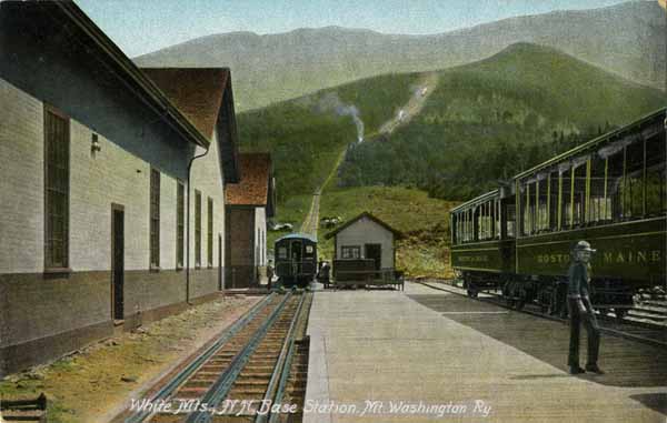 White Mountains, New Hampshire.  Base Station, Mt. Washington Railway.