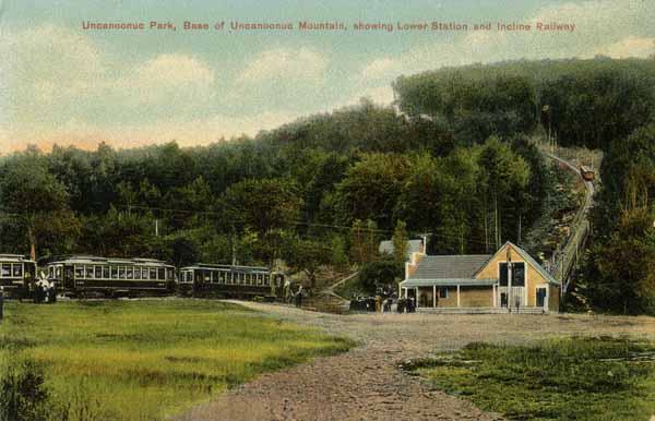 Uncanoonuc Park, Base of Uncanoonuc Mountain, showing Lower Station and Incline Railway