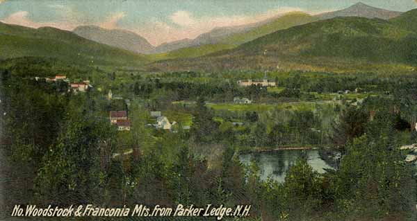 North Woodstock and Franconia Mountains from Parker Ledge, New Hampshire