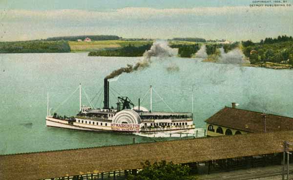 Steamer Mt. Washington Leaving Weirs, Lake Winnipesaukee, New Hampshire