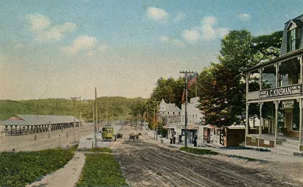 Lakeside Avenue & Railway Station, General View, The Weirs, New Hampshire