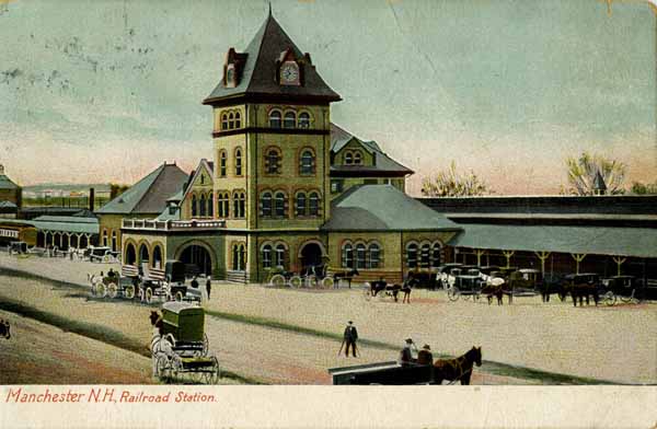 Manchester, New Hampshire. Railroad Station