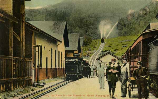 Leaving the Base for the Summit of Mount Washington, New Hampshire