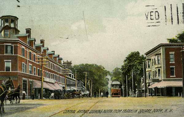 Central Avenue Looking North from Franklin Square, Dover, New Hampshire