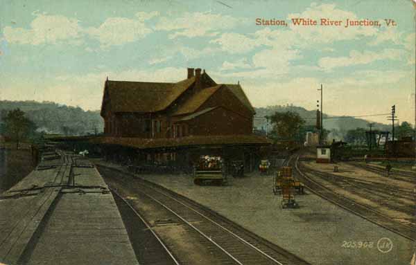 Postcard: Station, White River Junction, Vermont | Railroad History