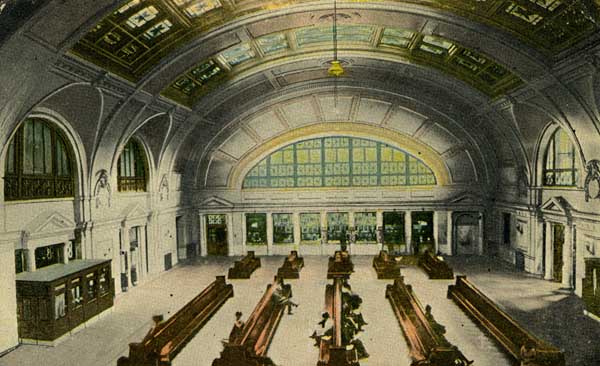 Interior of Union Station, Worcester, Massachusetts