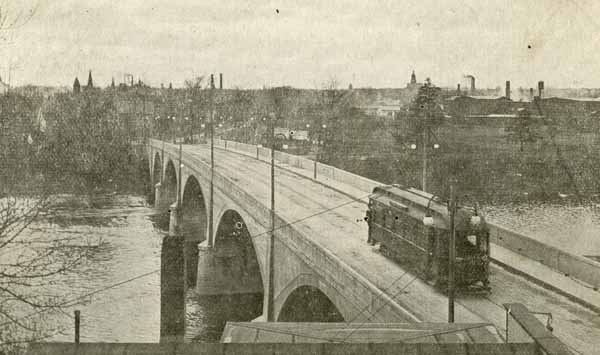 New Cement Bridge over the Merrimack River, Connecting Nashua and Hudson, New Hampshire