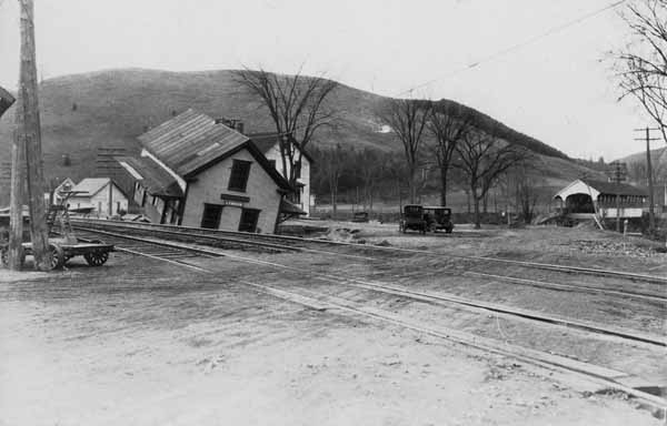 Lyndon station damaged in the flood