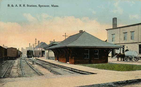 Postcard: Boston & Albany Railroad Station, Spencer, Massachusetts ...