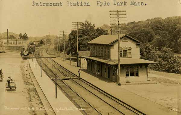 Postcard: Fairmount Railroad Station, Hyde Park, Massachusetts ...