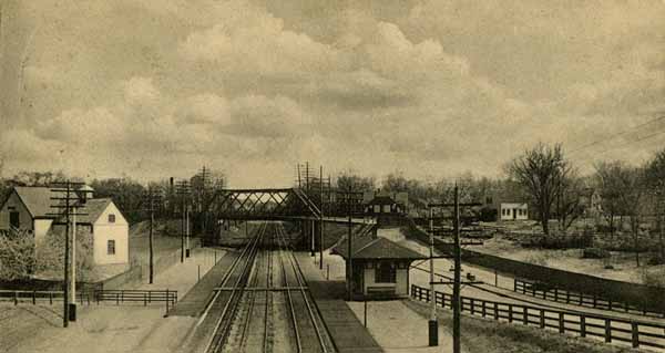 Mattapan Station, New York, New Haven & Hartford Railroad looking east, Mattapan, Massachusetts