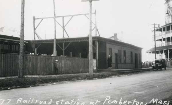 Postcard: Railroad Station at Pemberton, Massachusetts | Railroad History