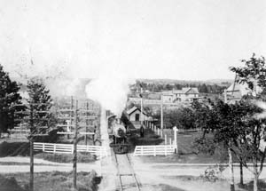 Train approaching School Crossing