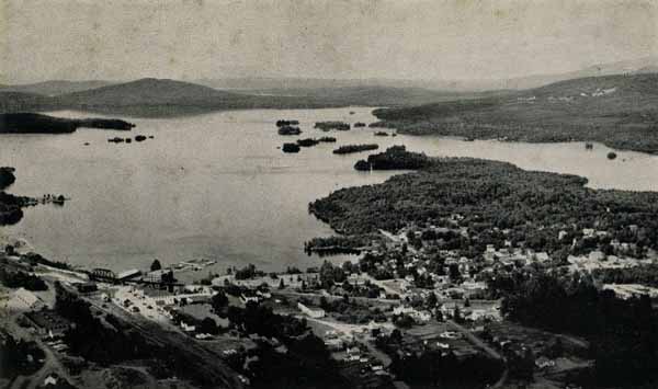 Coves on Moosehead Lake as seen from Greenville Junction, Maine