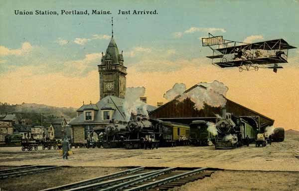 Union Station, Portland, Maine.  Just Arrived.
