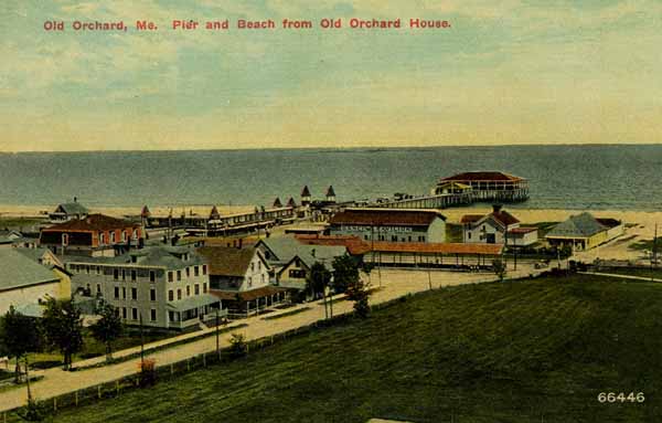 Old Orchard, Maine, Pier and Beach from Old Orchard House.