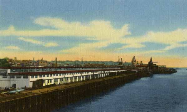 Maine Central Wharves Looking East, Portland, Maine