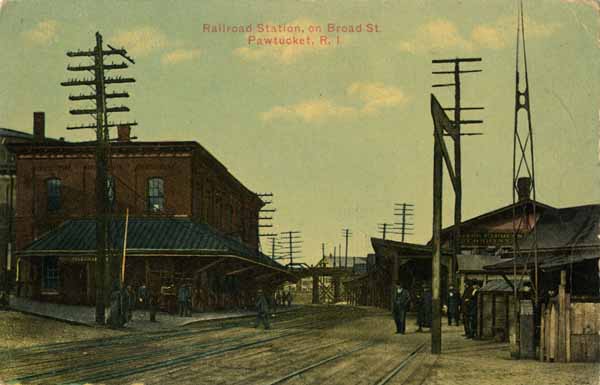 Railroad Station on Broad Street, Pawtucket, Rhode Island