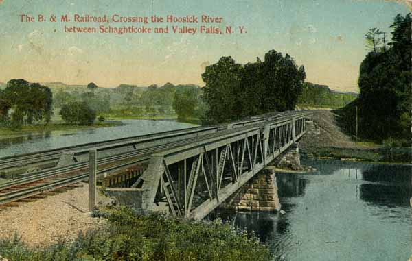 The Boston & Maine Railroad Crossing the Hoosick River between Schaghticoke and Valley Falls, New York