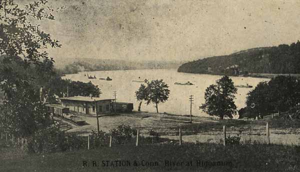 Railroad Station and Connecticut River at Higganum
