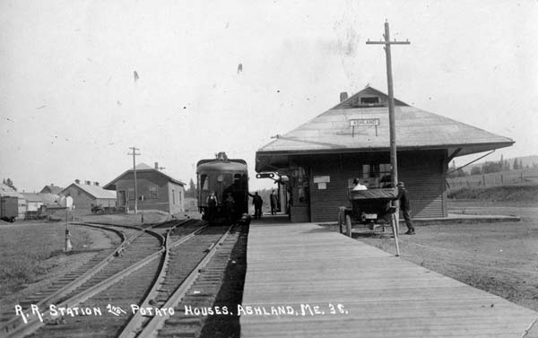Railroad Station and Potato Houses, Ashland, Maine