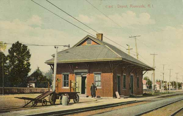 Postcard: Depot, Riverside, Rhode Island | Railroad History