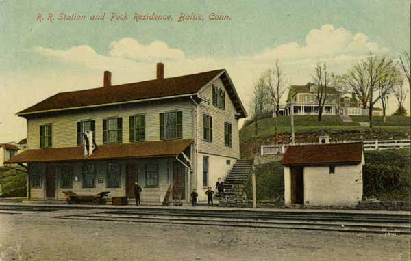 Railroad Station and Peck Residence, Baltic, Connecticut