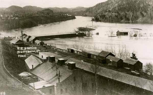 Railroad Station, Brattleboro, Vermont Flood