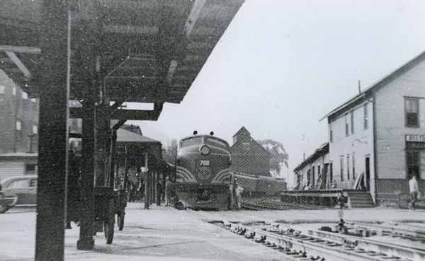 Maine Central Railroad #708 at Bellows Falls, Vermont