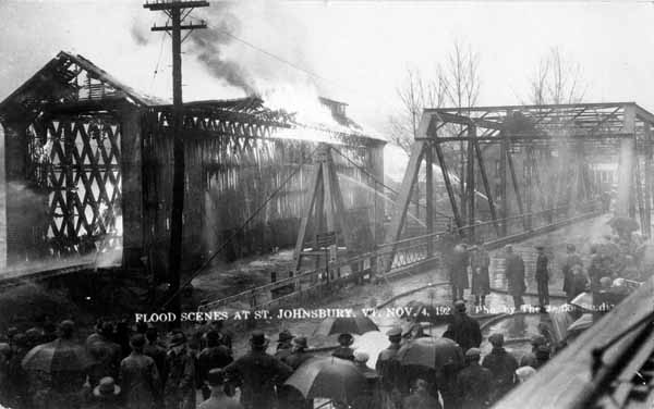 Flood scenes at St. Johnsbury, Vermont - November 4, 1927