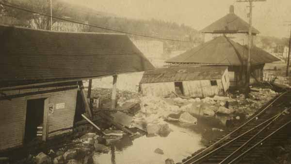 Proctor Depot, November 1927 Flood