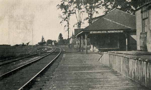 Central Vermont Railroad Station at Highgate Springs, Vermont