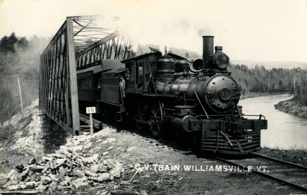Central Vermont train, Williamsville, Vermont