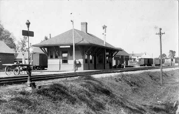 Postcard: Railroad Station, North Anson, Maine | Railroad History