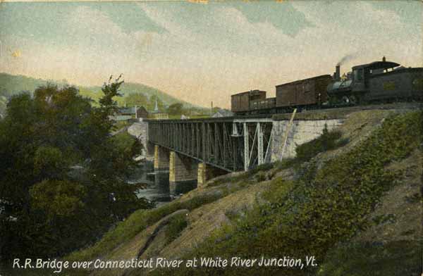 Railroad Bridge over Connecticut River at White River Junction, Vermont