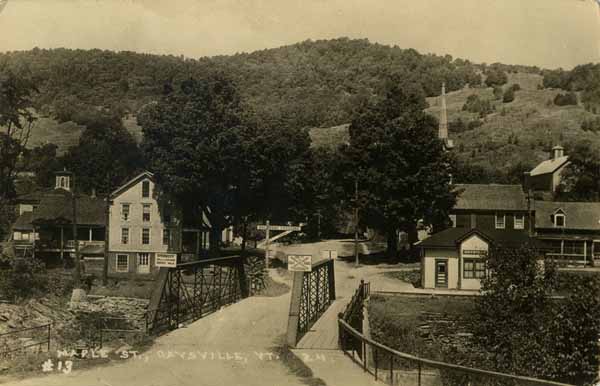 Postcard: Maple Street, Gaysville, Vermont | Railroad History