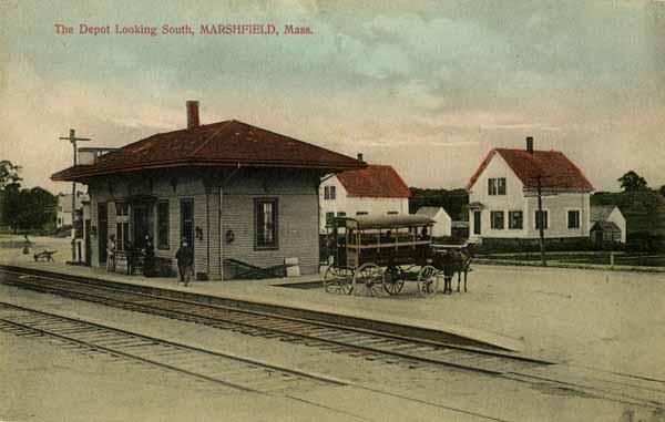 The Depot Looking South, Marshfield, Massachusetts