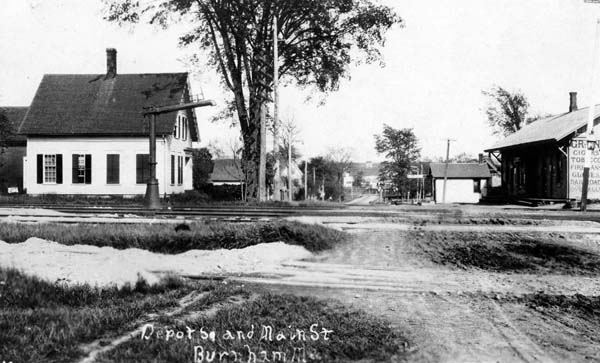 Depot Square and Main Street, Burnham, Maine