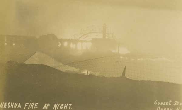 Nashua Fire at Night