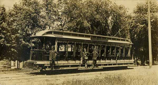 Rutland Railway, Light & Power Co. open car signed for Lake Bomoseen