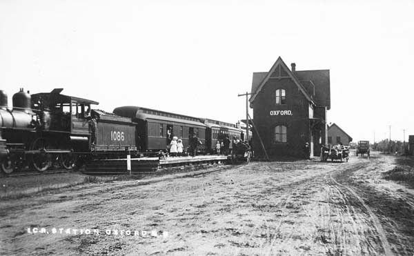 Postcard: Intercolonial Railway Station, Oxford, Nova Scotia | Railroad ...