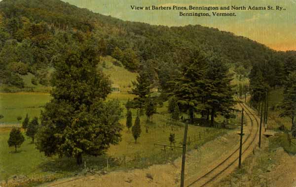 View at Barber's Pines on the Bennington & North Adams Street Railway, Bennington, Vermont