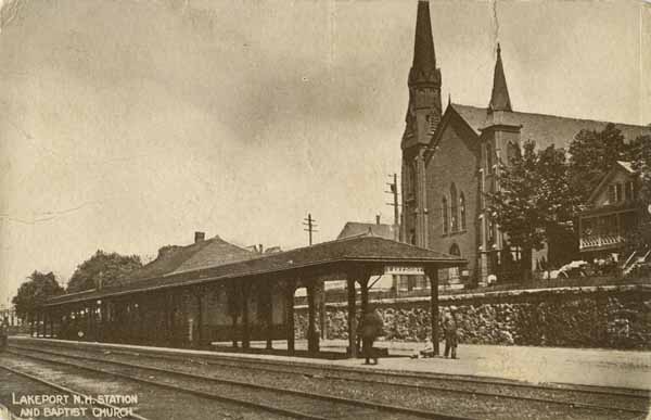 Lakeport, New Hampshire Station and Baptist Church