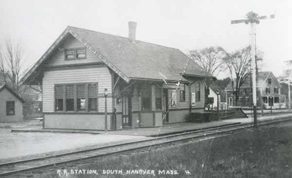 Postcard: Railroad Station, South Hanover, Massachusetts | Railroad History