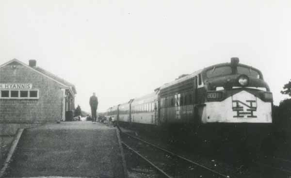 New Haven Railroad #2001 at Hyannis on the Day Cape Codder