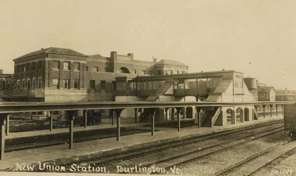 Postcard: New Union Station, Burlington, Vermont | Railroad History