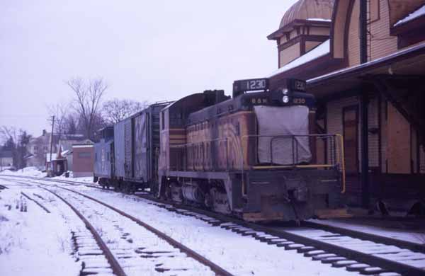 Boston & Maine #1230 with a short train on the Conway Branch at North Conway