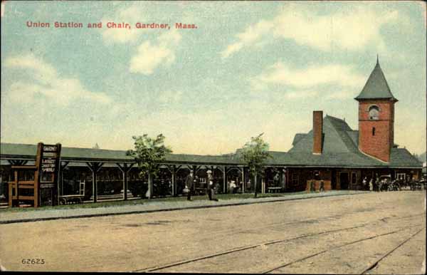 Union Station and Chair, Gardner, Massachusetts